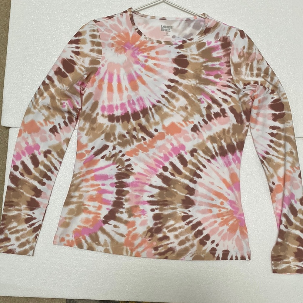Lands End Long Sleeve Tye Dye Top. Various sizes.